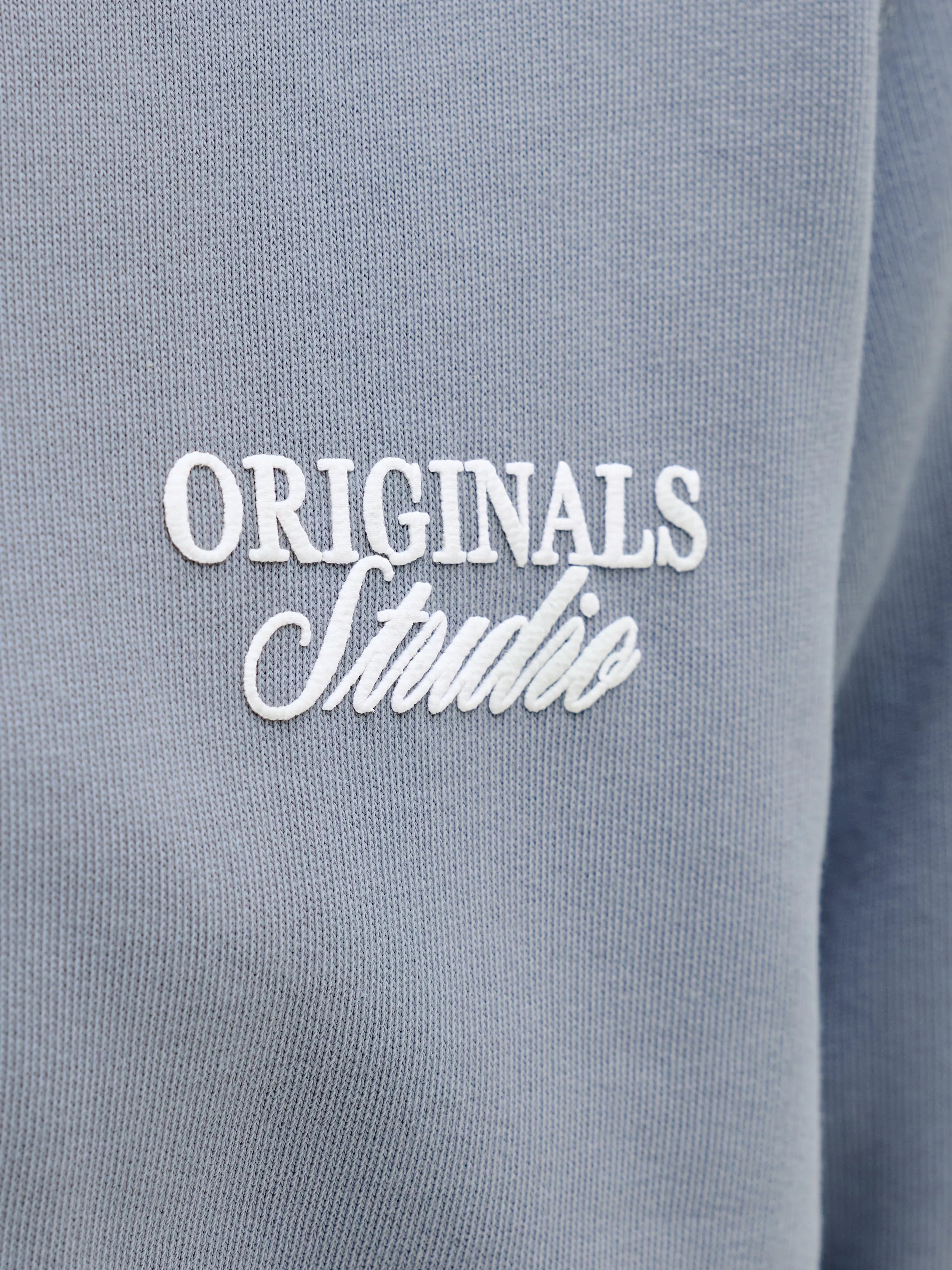Jongens JORNORREBRO TYPO BACK SWEAT HOOD SN JNR van Jack & Jones Junior in de kleur Tradewinds in maat 176.