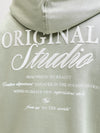 Jongens JORNORREBRO TYPO BACK SWEAT HOOD SN JNR van Jack & Jones Junior in de kleur Seagrass in maat 176.