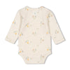 s Wikkelromper AOP - Picnic Party van Feetje in de kleur Offwhite melange in maat 62.