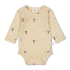 s Wikkelromper AOP rib - Special Delivery van Feetje in de kleur Creme in maat 62.