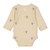 s Wikkelromper AOP rib - Special Delivery van Feetje in de kleur Creme in maat 62.