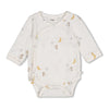 Unisexs Wikkelromper AOP - Over the Moon for You van Feetje in de kleur Offwhite in maat 62.