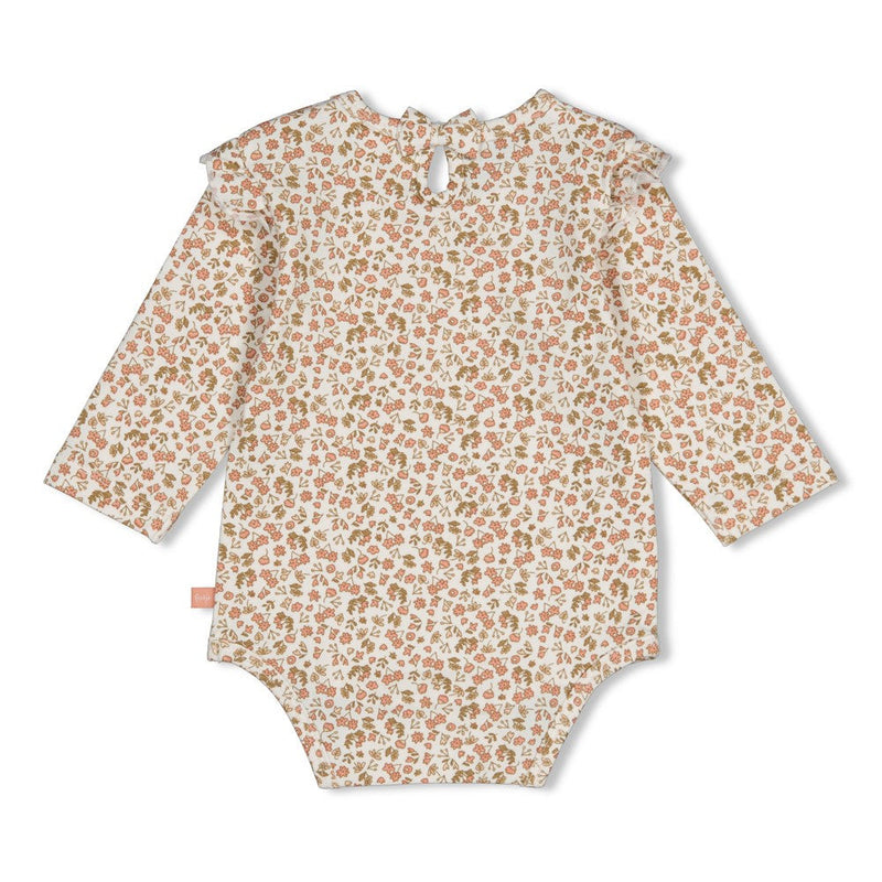 Meisjes Romper AOP - Fall in Love van Feetje in de kleur Offwhite in maat 62.