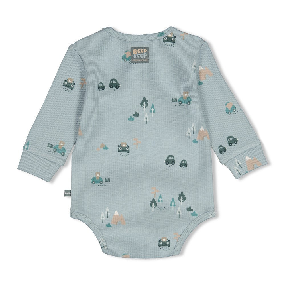 Feetje Romper rib AOP - Beep Beep