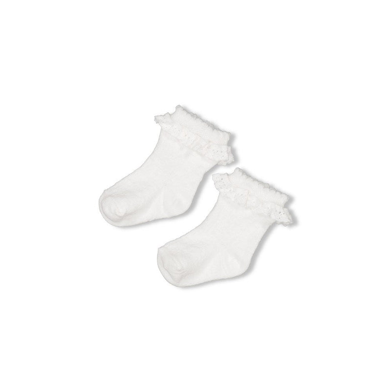 s Sokken - Blossom van Feetje in de kleur Offwhite in maat 56-62.