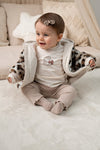 Meisjes Sokken - Dress to Impress van Feetje in de kleur Taupe melange in maat 68-74.