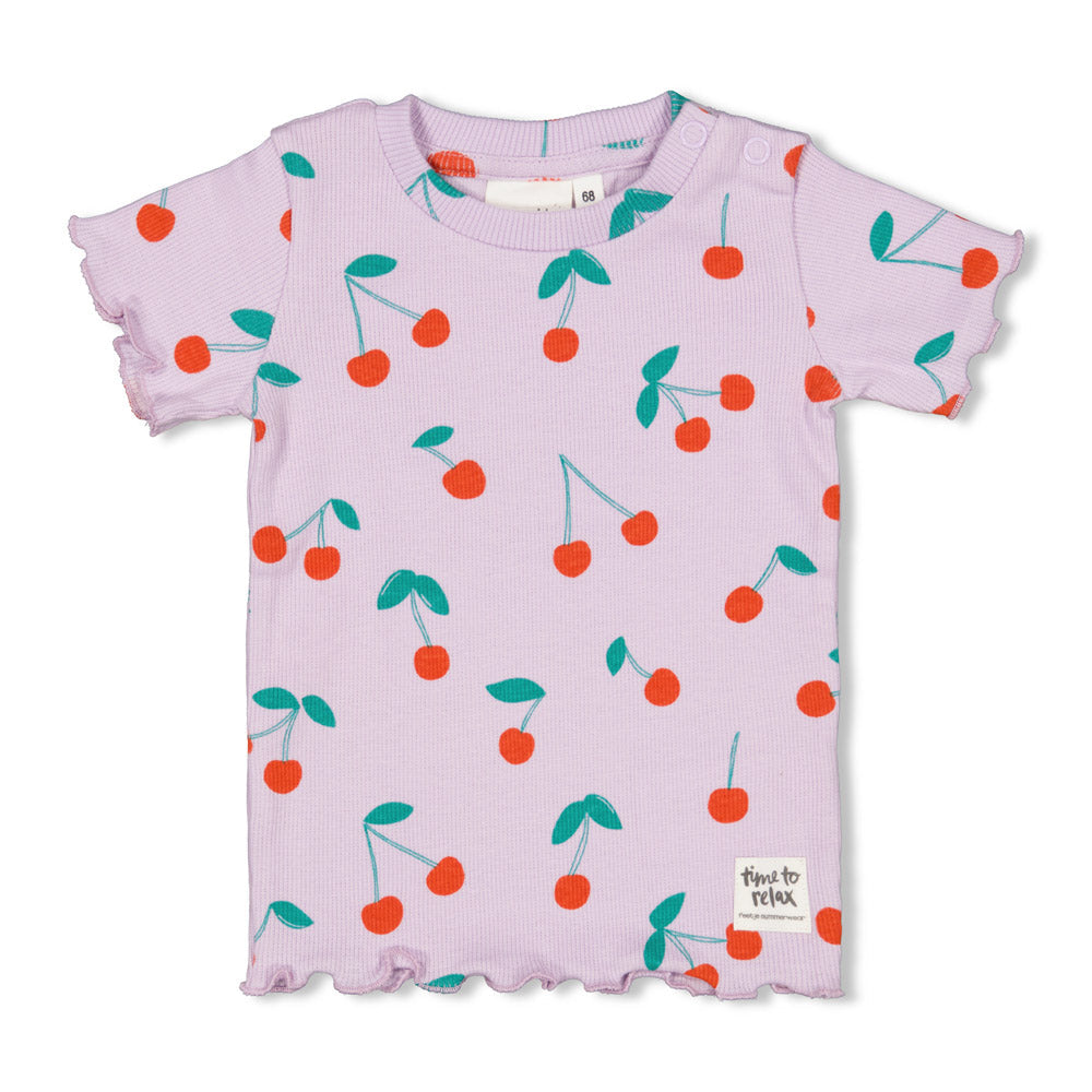 Meisjes Cherie Cherry - Premium Summerwear by FEETJE van Feetje in de kleur Lila in maat 122.