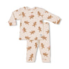 Unisexs Casey Cookie - Premium Sleepwear by Feetje van Feetje in de kleur Offwhite melange in maat 128.