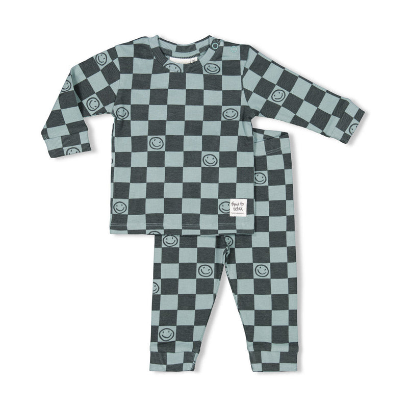 Jongens Chester Check - Premium Sleepwear by Feetje van  in de kleur Zeegroen in maat 152.
