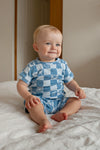 Jongens Chase Check - Premium Summerwear by Feetje van Feetje in de kleur Blauw in maat 86.