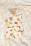 Unisexs Cosy Crumbs - Premium Summerwear by Feetje van Feetje in de kleur Offwhite in maat 122.