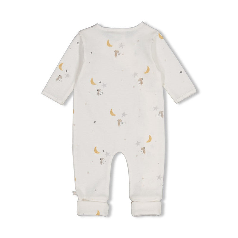 Unisexs Pak omslagvoet AOP - Over the Moon for You van Feetje in de kleur Offwhite in maat 62.