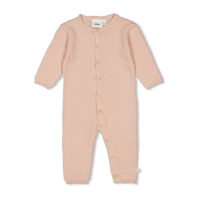 s Pak gebreid pointelle - Essential Knits van Feetje in de kleur Roze in maat 62.