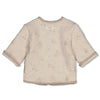 Unisexs Omkeerbaar jasje velours rib - The Cuddle Company van Feetje in de kleur Taupe melange in maat 62.