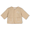 Unisexs Omkeerbaar jasje - Over the Moon for You van Feetje in de kleur Taupe in maat 62.