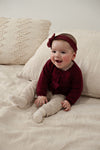Meisjes Vestje gebreid - My Little Love van Feetje in de kleur Bordeaux in maat 86.