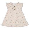 s Jurk AOP - Sweet Poppy van Feetje in de kleur Offwhite melange in maat 62.