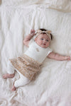 s Legging pointelle - Flower Field van Feetje in de kleur Offwhite in maat 86.