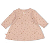 Meisjes Jurk pointelle rib AOP - Fall in Love van Feetje in de kleur Roze melange in maat 62.