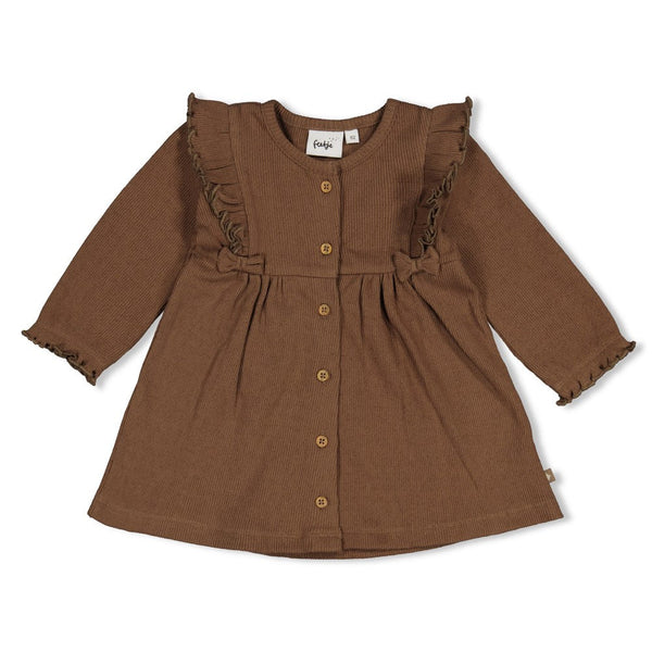 Feetje Jurk pointelle rib AOP -  Lucky Bloombird