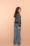 Meisjes Jeans piping van Geisha in de kleur Stonewash denim in maat 176.