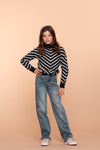 Meisjes Jeans piping van Geisha in de kleur Stonewash denim in maat 176.