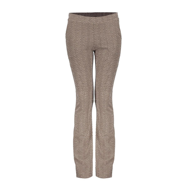 Meisjes Pants jacquard flared van Geisha in de kleur Brown/gold in maat 176.