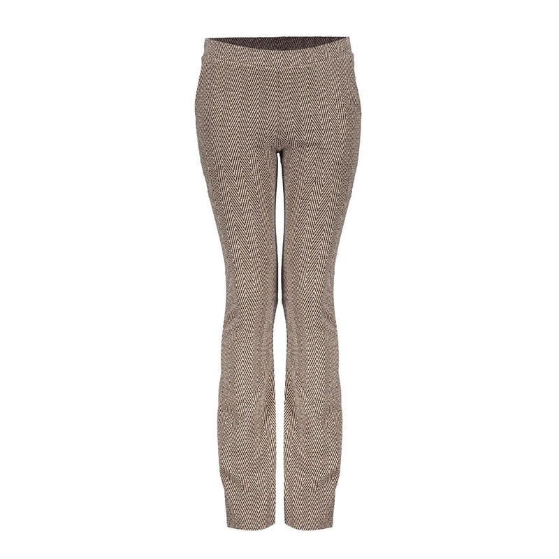 Meisjes Pants jacquard flared van Geisha in de kleur Brown/gold in maat 176.