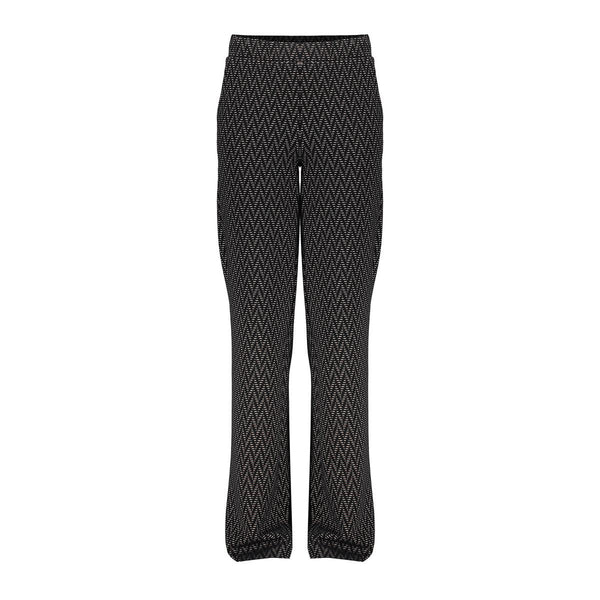 Meisjes Pants jacquard wide leg van Geisha in de kleur Black/off-white in maat 176.