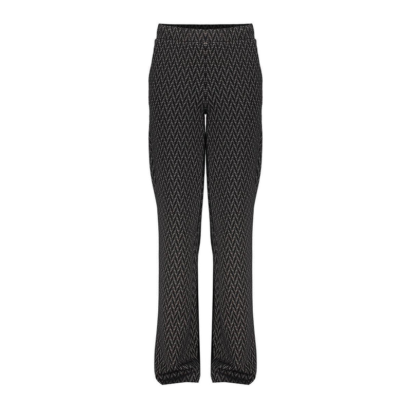 Meisjes Pants jacquard wide leg van Geisha in de kleur Black/off-white in maat 176.