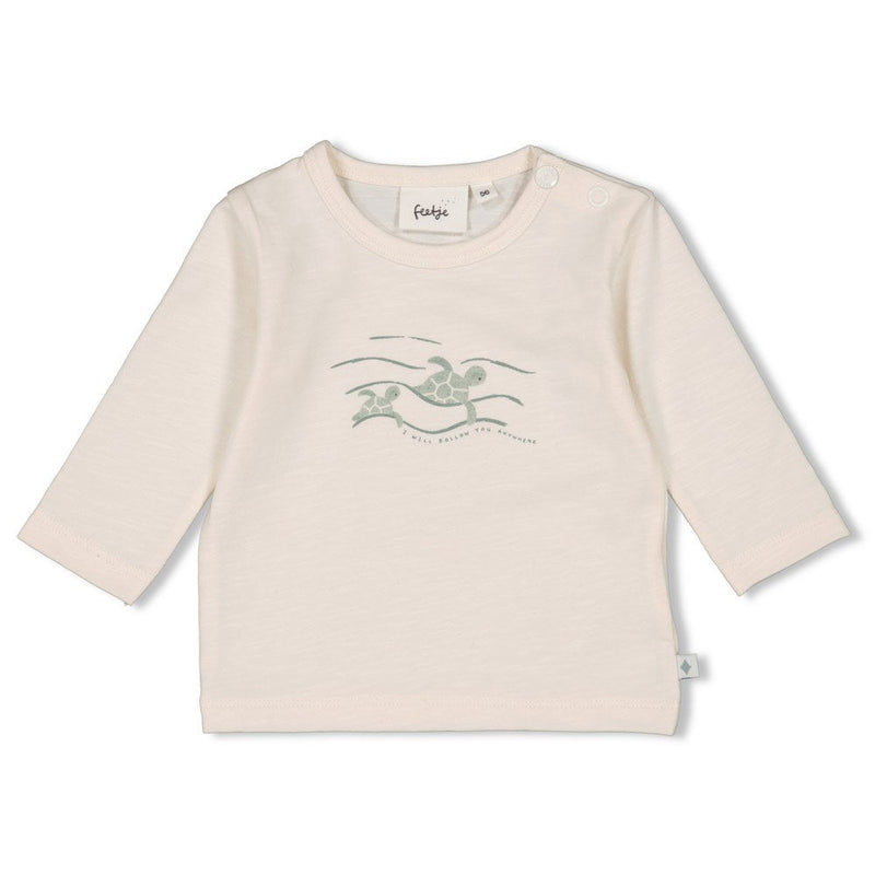 s Longsleeve - Turtelly Cool van Feetje in de kleur Offwhite in maat 86.