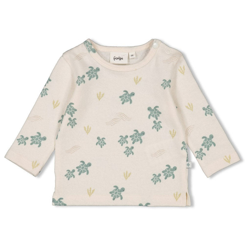 s Longsleeve AOP - Turtelly Cool van Feetje in de kleur Offwhite in maat 86.