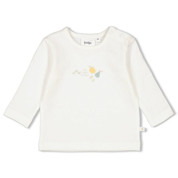 s Longsleeve - Picnic Party van Feetje in de kleur Offwhite in maat 62.