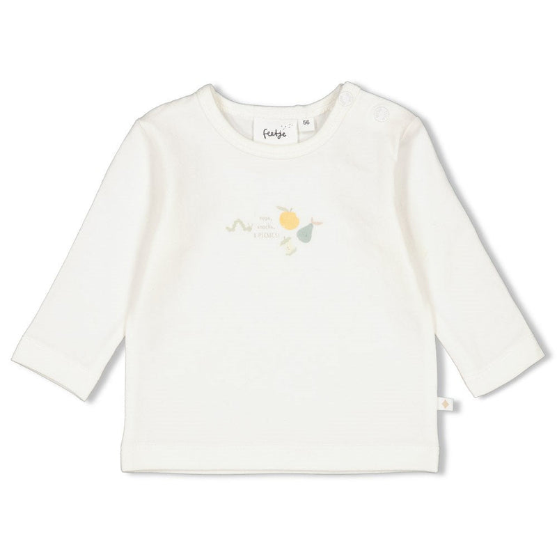 s Longsleeve - Picnic Party van Feetje in de kleur Offwhite in maat 62.