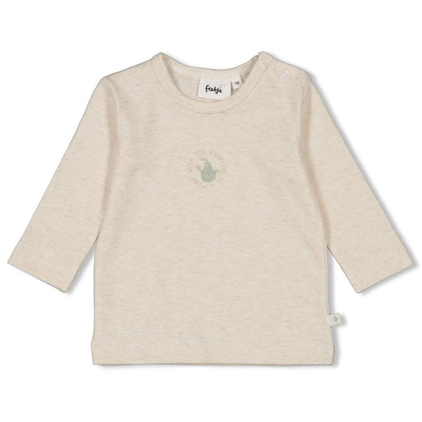 s Longsleeve - Picnic Party van Feetje in de kleur Offwhite melange in maat 62.