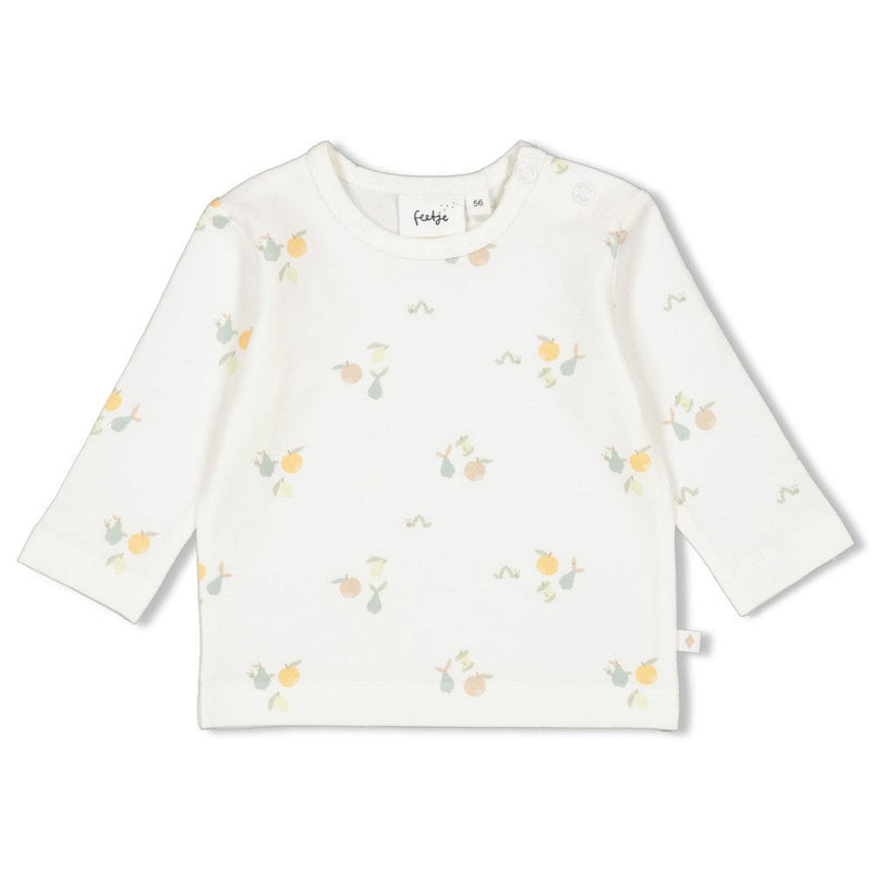 s Longsleeve AOP - Picnic Party van Feetje in de kleur Offwhite in maat 62.