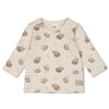 s Longsleeve AOP - Cute Cookie van Feetje in de kleur Offwhite in maat 62.