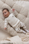 s Broek AOP rib - Cute Cookie van Feetje in de kleur Offwhite melange in maat 62.