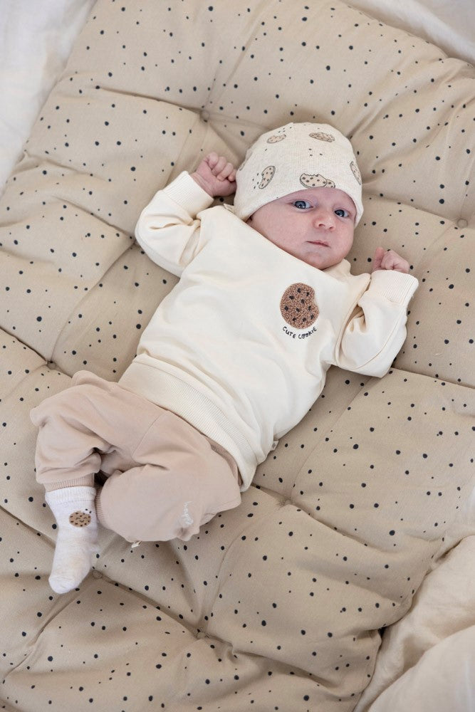 s Sweater - Cute Cookie van Feetje in de kleur Offwhite in maat 62.