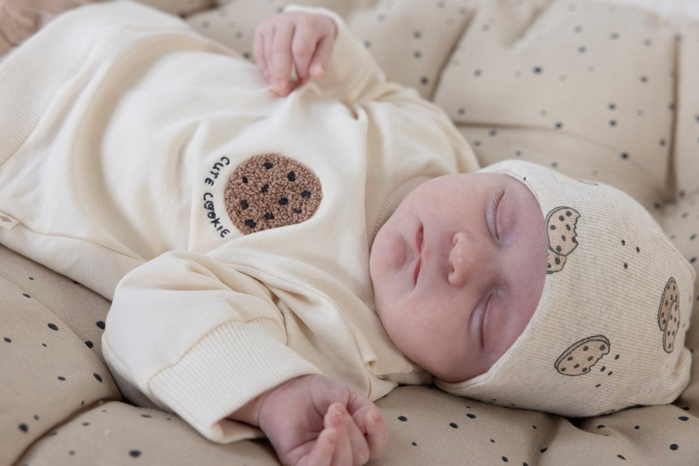 s Sweater - Cute Cookie van Feetje in de kleur Offwhite in maat 62.