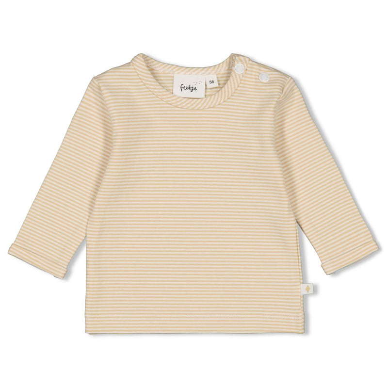 s Longsleeve streep - Special Delivery van Feetje in de kleur Zand in maat 62.