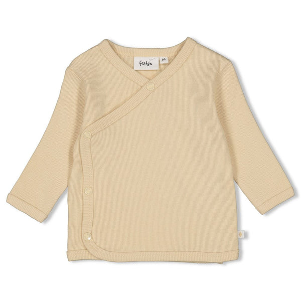 s Overslagshirt rib - Special Delivery van Feetje in de kleur Creme in maat 62.