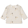 s Longsleeve AOP rib - Special Delivery van Feetje in de kleur Offwhite in maat 62.
