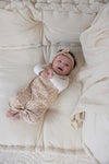 s Jumpsuit AOP - Flower Field van Feetje in de kleur Creme in maat 86.
