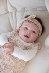 s Longsleeve pointelle - Flower Field van Feetje in de kleur Offwhite in maat 86.