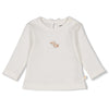 s Longsleeve pointelle - Flower Field van Feetje in de kleur Offwhite in maat 86.