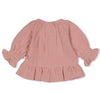 s Longsleeve ruches - Starfish Wishes van Feetje in de kleur Mauve in maat 86.