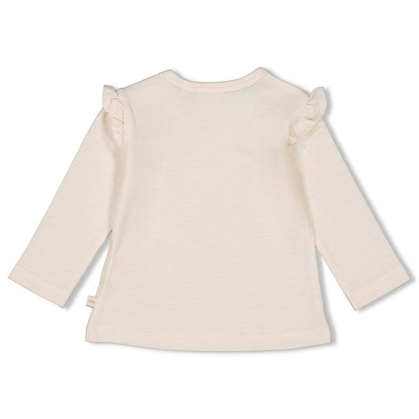 s Longsleeve ruches - Starfish Wishes van Feetje in de kleur Offwhite in maat 86.
