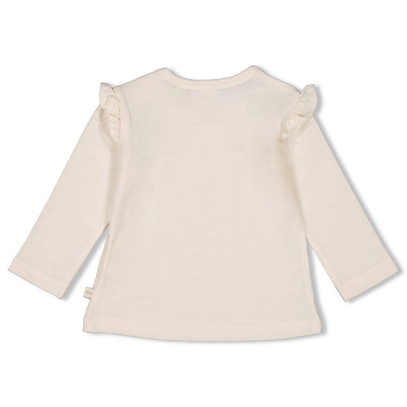 s Longsleeve ruches - Starfish Wishes van Feetje in de kleur Offwhite in maat 86.