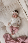 s Legging pointelle rib - Starfish Wishes van Feetje in de kleur Mauve in maat 86.